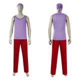 Live-Action Usopp Purple Outfit Cosplay Costume Outfit Halloween Carnival Suit