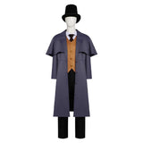 Lord of Mysteries Klein Moretti Blue Trench Coat Set Cosplay Costume Outfit Halloween Carnival Suit
