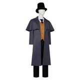 Lord of Mysteries Klein Moretti Blue Trench Coat Set Cosplay Costume Outfit Halloween Carnival Suit