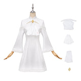 Louis Arneb Women White Dress Cosplay Costume Outfit Halloween Carnival Suit