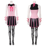 Lucy Steel Women Pink Outfit Cosplay Costume Outfit Halloween Carnival Suit