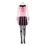 Lucy Steel Women Pink Outfit Cosplay Costume Outfit Halloween Carnival Suit