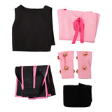 Lucy Steel Women Pink Outfit Cosplay Costume Outfit Halloween Carnival Suit