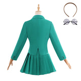 Magic Knight Rayearth Fuu Hououji Women Green Outfit Cosplay Costume Outfit Halloween Carnival Suit