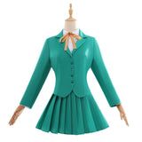 Magic Knight Rayearth Fuu Hououji Women Green Outfit Cosplay Costume Outfit Halloween Carnival Suit