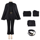 Maki Zenin Women Black Cape Style Outfit Cosplay Costume Outfit Halloween Carnival Suit