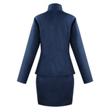 Maki Zenin Women Blue Outfit Cosplay Costume Outfit Halloween Carnival Suit