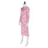 Mars Attacks Martian Girl Women Pink Dress Cosplay Costume Outfits Halloween Carnival Suit