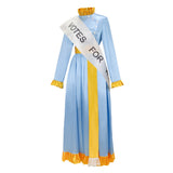 Mary Poppins Women Blue Outfit Cosplay Costume Outfit Halloween Carnival Suit