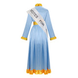 Mary Poppins Women Blue Outfit Cosplay Costume Outfit Halloween Carnival Suit