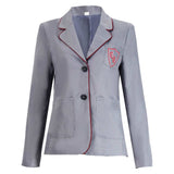 Matilda Women Gray Coat Cosplay Costume Outfit Halloween Carnival Suit