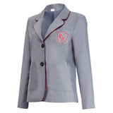 Matilda Women Gray Coat Cosplay Costume Outfit Halloween Carnival Suit