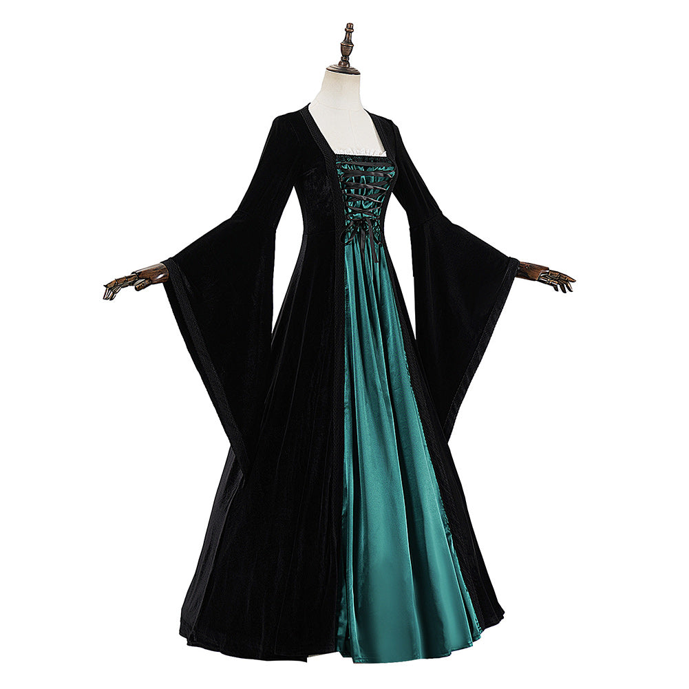 Medieval Renaissance Aristocratic Woman Black and Green Dress Cosplay – TrendsinCosplay Medieval Renaissance Aristocratic Woman Black and Green Dress Cosplay – TrendsinCosplay