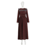 Medieval Renaissance Grassland Colony Brown Countryside Maid Dress Cosplay Costume Halloween Carnival Suit