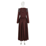 Medieval Renaissance Grassland Colony Brown Countryside Maid Dress Cosplay Costume Halloween Carnival Suit