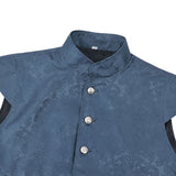 Medieval Renaissance Pirate Blue Vest Outfits Halloween Carnival Cosplay Costume