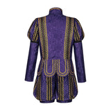 Medieval Renaissance Tudor Noble Prince Henry Purple Cosplay Costume Outfit Halloween Carnival Suit