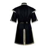 Medieval Renaissance Viking Style Black Tunic Knight Pirate Mercenary Warrior Cosplay Costume