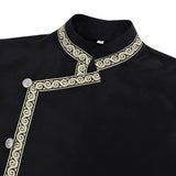 Medieval Renaissance Viking Style Black Tunic Knight Pirate Mercenary Warrior Cosplay Costume