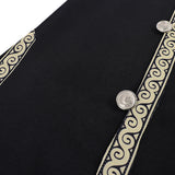 Medieval Renaissance Viking Style Black Tunic Knight Pirate Mercenary Warrior Cosplay Costume