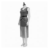 Medieval Renaissance Women Silver Chainmail Sleeveless Mesh Dress Cosplay Costume Outfit Halloween Carnival Suit