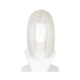 Mei Mei White Ponytail Wig Heat Resistant Synthetic Hair Carnival Halloween Party Props