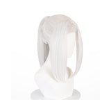 Mei Mei White Ponytail Wig Heat Resistant Synthetic Hair Carnival Halloween Party Props