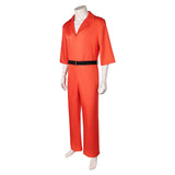 Men's Jumpsuit with Belt Orange Uniform Outfit Cosplay Costume Outfits Halloween Carnival Suit