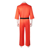 Men's Jumpsuit with Belt Orange Uniform Outfit Cosplay Costume Outfits Halloween Carnival Suit