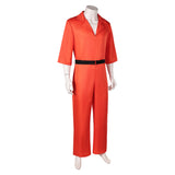 Men's Jumpsuit with Belt Orange Uniform Outfit Cosplay Costume Outfits Halloween Carnival Suit