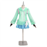 Overwatch Kiriko Women Blue Dress Cosplay Costume Outfits Halloween Carnival Suit