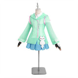 Overwatch Kiriko Women Blue Dress Cosplay Costume Outfits Halloween Carnival Suit