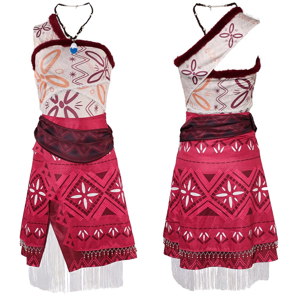 Moana 2 (2024) Moana Women Red Outfit Cosplay Costume Outfits