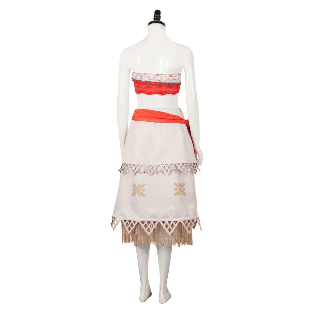 moana 2 dress Costume with Necklace - Moana Fancy The skirt hosts an underlayer of fringe Moana Debuts New Costume at