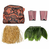 Moana Live-action Maui  Brown Jumpsuit with Grass Skirt Cosplay Costume Outfit Halloween Carnival Suit