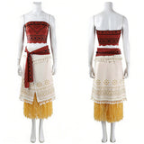 Moana Moana Women Red Tribal Outfit Cosplay Costume Outfit Halloween Carnival Suit