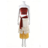 Moana Moana Women Red Tribal Outfit Cosplay Costume Outfit Halloween Carnival Suit