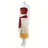 Moana Moana Women Red Tribal Outfit Cosplay Costume Outfit Halloween Carnival Suit