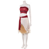 Moana Women Red Top With Grass Skirt Cosplay Costume Outfit Halloween Carnival Suit
