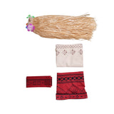 Moana Women Red Top With Grass Skirt Cosplay Costume Outfit Halloween Carnival Suit