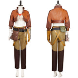 Monster Hunter Wilds Gemma Women Yellow Outfit Cosplay Costume Outfits Halloween Carnival Suit