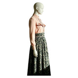 Monster The Lizzie Borden Story Lizzie Pink Top with Green Printed Skirt Cosplay Costume Outfit Halloween Carnival Suit