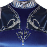 Mortal Kombat 1 Kitana Women Blue Outfit Cosplay Costume Outfit Halloween Carnival Suit