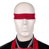 Mortal Kombat 2 Kenshi Takahashi Red Leather Outfit Cosplay Costume Outfit Halloween Carnival Suit