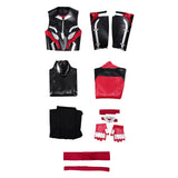 Mortal Kombat 2 Kenshi Takahashi Red Leather Outfit Cosplay Costume Outfit Halloween Carnival Suit