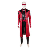 Mortal Kombat 2 Kenshi Takahashi Red Leather Outfit Cosplay Costume Outfit Halloween Carnival Suit