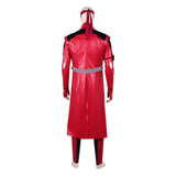 Mortal Kombat 2 Kenshi Takahashi Red Leather Outfit Cosplay Costume Outfit Halloween Carnival Suit