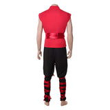 Mortal Kombat 2 Liu Kang Red Training Outfit Cosplay Costume Outfit Halloween Carnival Suit