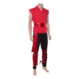 Mortal Kombat 2 Liu Kang Red Training Outfit Cosplay Costume Outfit Halloween Carnival Suit