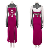Mortal Kombat 2 Sindel Women Purple Dress Cosplay Costume Outfit Halloween Carnival Suit